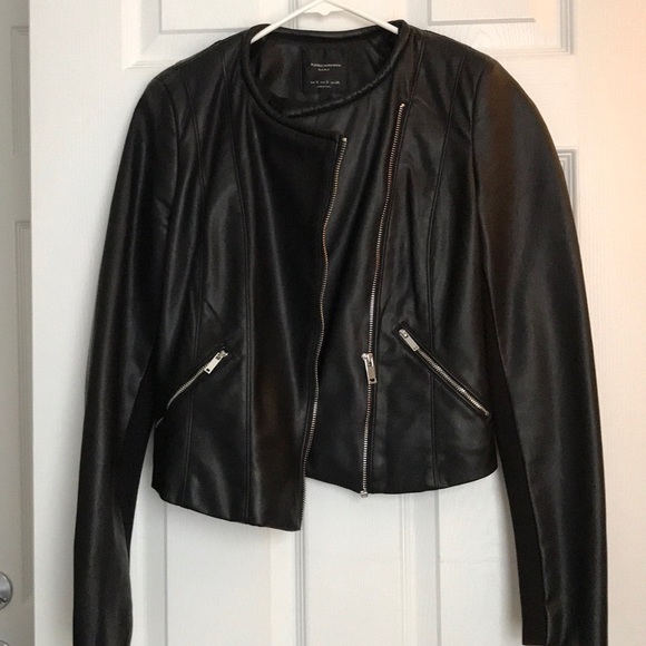 zara outerwear leather jacket